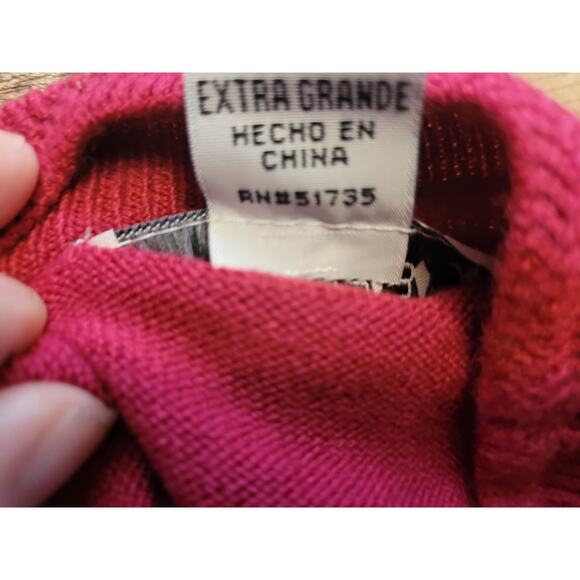 NWT Sag Harbor Fuzzy Knit Sweater XL Hot Pink Magenta Soft Cozy Cottagecore - Picture 12 of 12